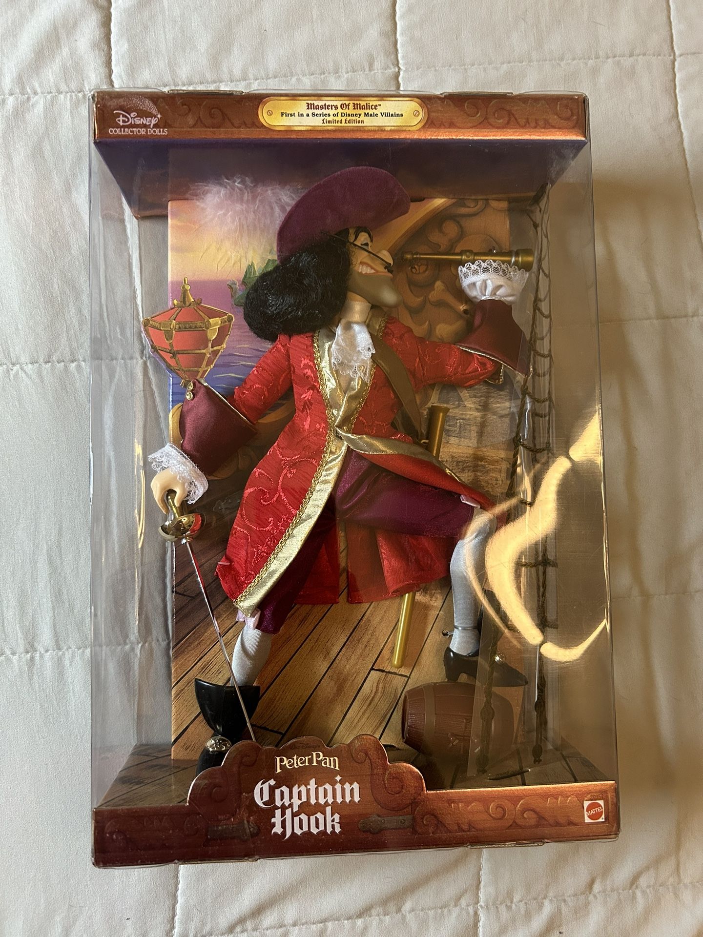 Disney Collector 12” Doll Captain Hook Masters of Malice Doll 1999