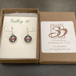 Handcrafted Multi Color Circle Earrings