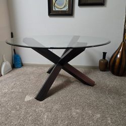 Beautiful heavy glass table only