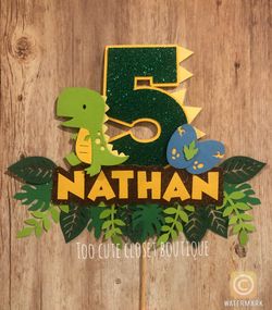 Dinosaur cake topper