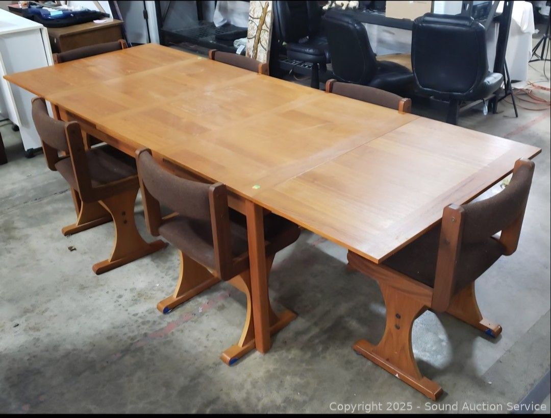 Mid‑Century Modern Classic | Solid Teak Dining 6‑Pcs