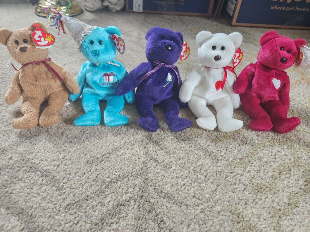 Beanie Babies - Lot of 5 Bears
