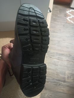 Brown steel toe boots