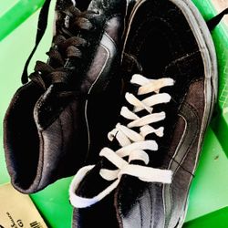 Black On Black Sk8 Hi Vans Shoes