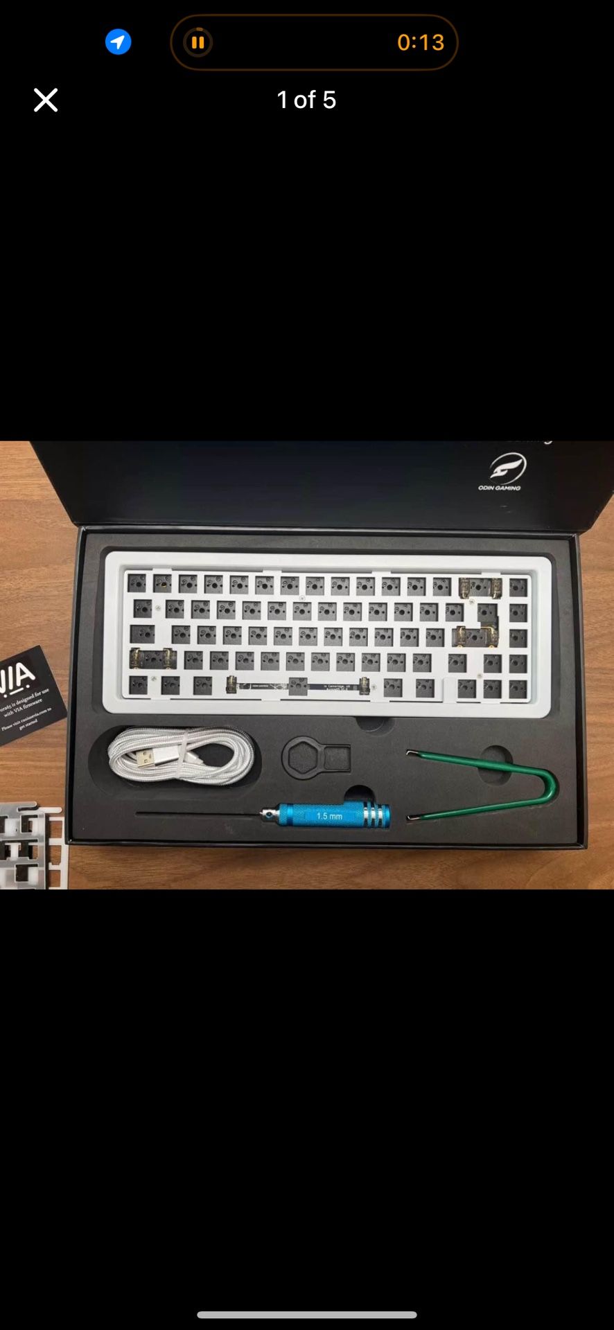 Odin Gaming Aurora65 Custom Mechancial Keyboard - White - PLUS PLATES