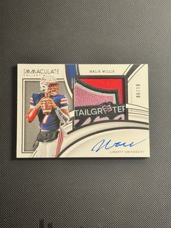 Malik Willis Immaculate Collection Auto Patch Card 06/10