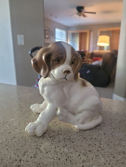 Porcelain Puppy Dog Figurine