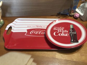 Coca Cola Platter and Plate Set