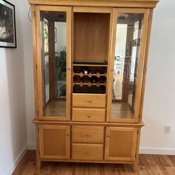 China Closet With Small Wine Rack