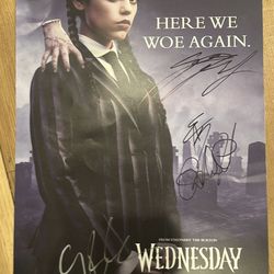 Autographed Wednesday Season 2 Poster