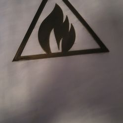 Fire Element Symbol Wall Art In Black Thumbnail