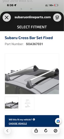 Subaru Crossbars (WRX/STI) ‘18-‘21 new in box