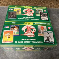 (2) 1991 Score  Baseball Card Factory Sealed Sets