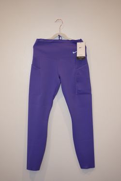 Nike Go Leggings High-Rise 7/8 Length with Pockets Purple