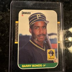 1987 Donruss Barry Bonds Baseball Card