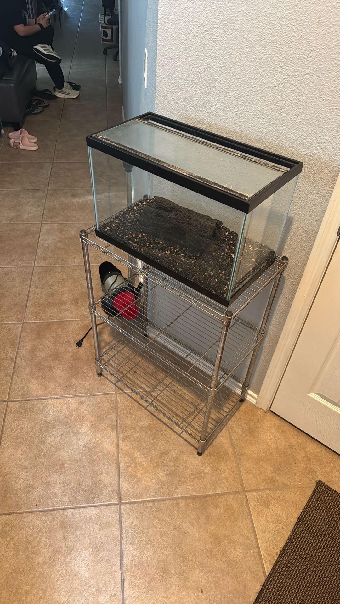 10 Gallon Fish Tank With Lid And Stand With Gravel And One Decoration Richmond, Texas 77407