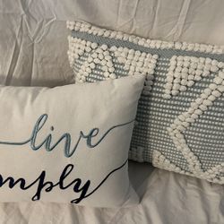 Decorative throw pillows