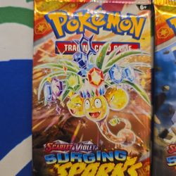 3 pokemon Surging Sparks Booster Packs