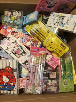Sanrio school supplies I will be available tomorrow tons of more items