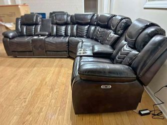 Entertainment Sectional Sofa – Bluetooth Audio + LED Lights – $1799