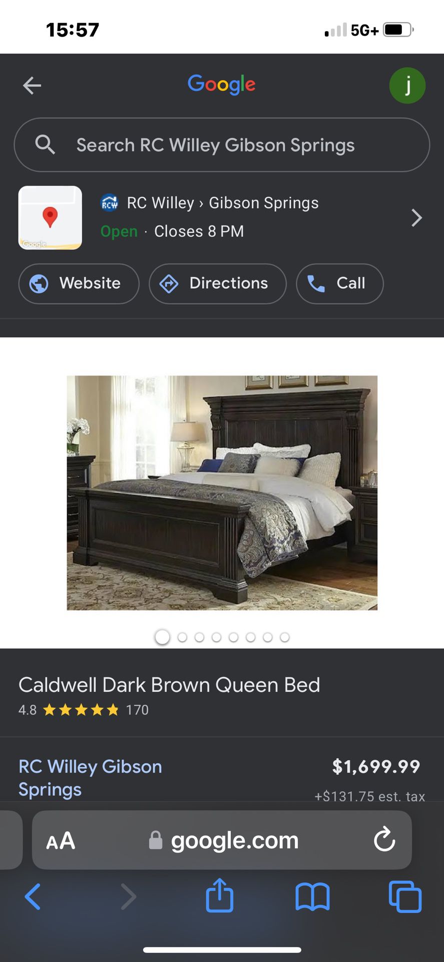 Black Wooden Bedset (RC WILLEY)