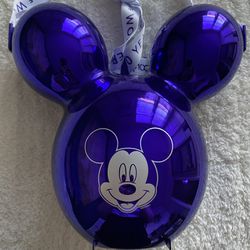 Disney Parks 100 Years Of Wonder Metallic Purple Mickey Balloon Popcorn Bucket