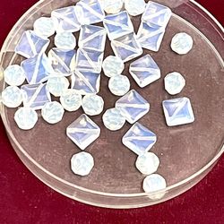 Lot Of 37 Opalite & Quartz Beads 