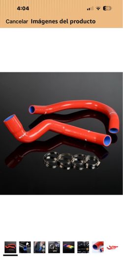Red Silicone Radiator Hose Kit with Clamps