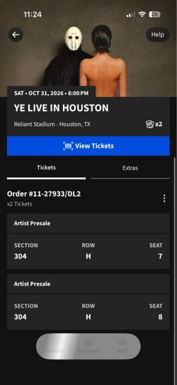 Ye tickets Houston