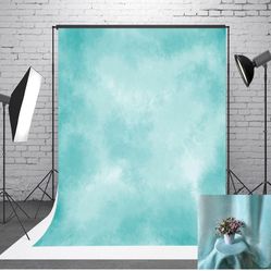 5x7ft Aqua Abstract Solid Photography Backdrop
