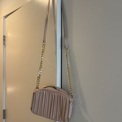 Pink Leather Shoulder Bag