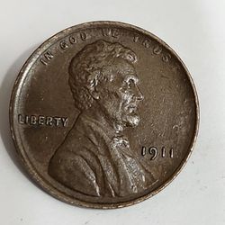 1911 Wheat Cent Penny / Antique U.S Coin