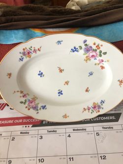 Vintage Italian Richard Ginori Pink Floral Serving Platter