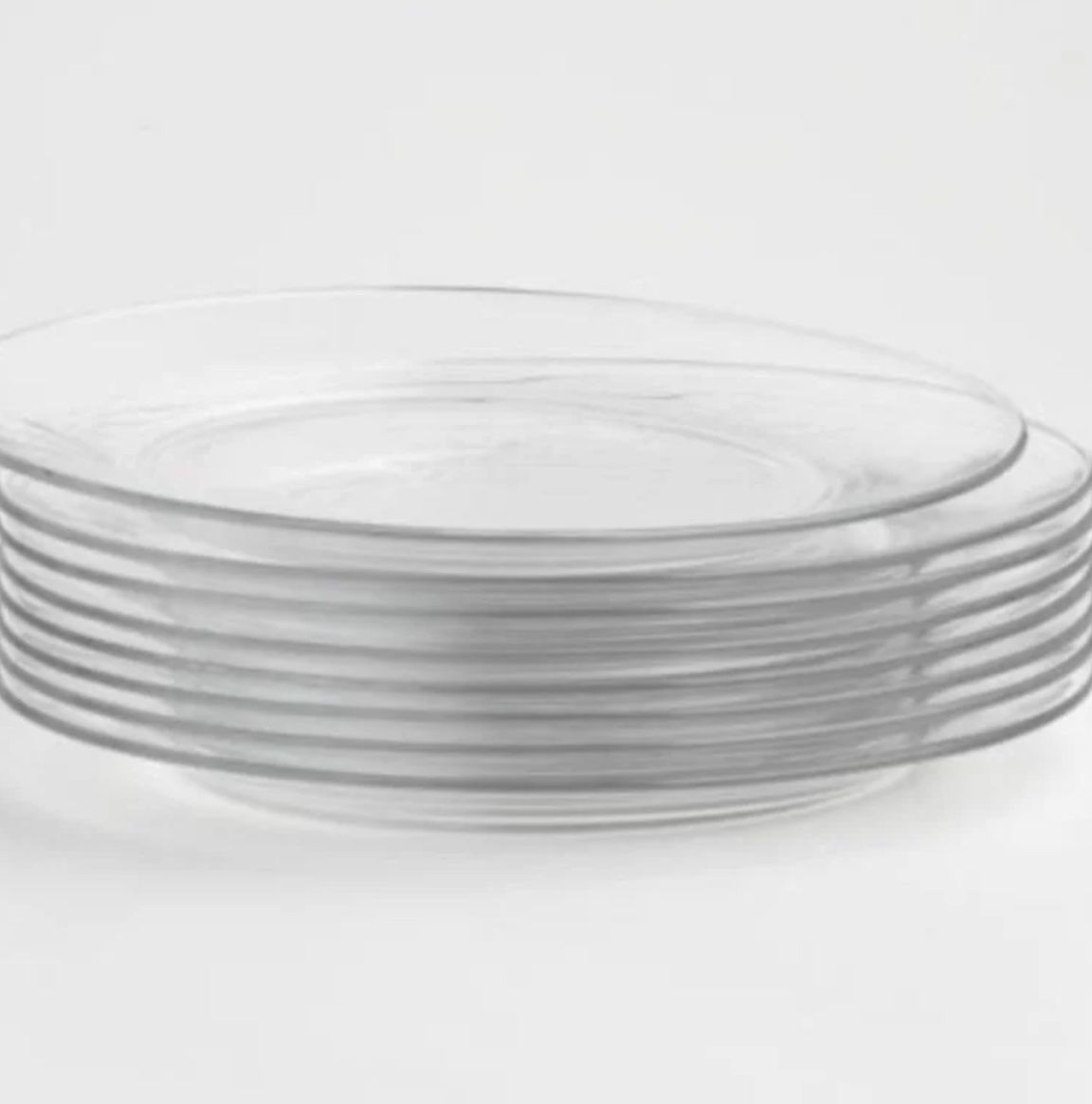 Glass Dinner Plates Set