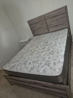 Queen bed frame with Mattress