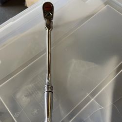Snap-On F732 3/8" Drive Bent Handle Flex Head Ratchet Measuring 11'' Long 