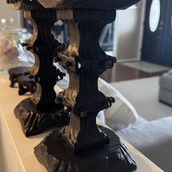 Vintage medieval candle holders