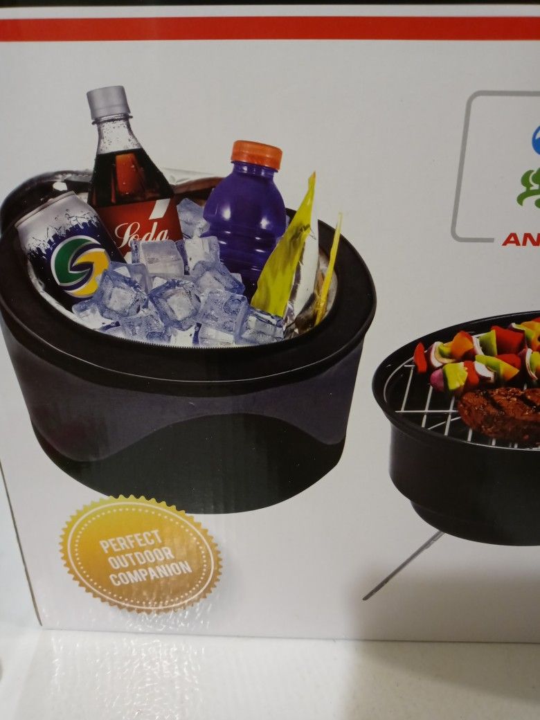 New) Cooler BBQ Grill Combo