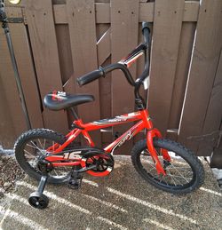 boys 16" bike with training wheels $25 FIRM