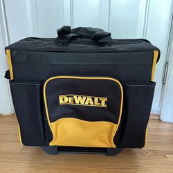 DEWALT Hard Bottom Heavy Duty Roller Tool Bag 21''x19''x10'' w/Front Pockets