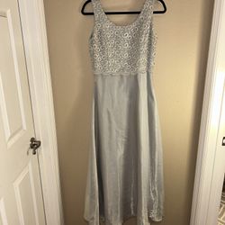 Silver Vintage Y2k Prom Dress /Formal Dress/ Evening Gown