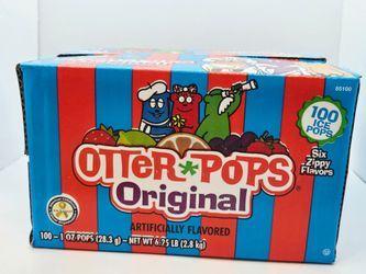 Otter Pops Original Freezer Pops 100 Count Box Six Zippy Flavors Best By Oct 2027