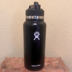 Hydro Flask 32 oz Wide Mouth Black with Flex Straw Cap