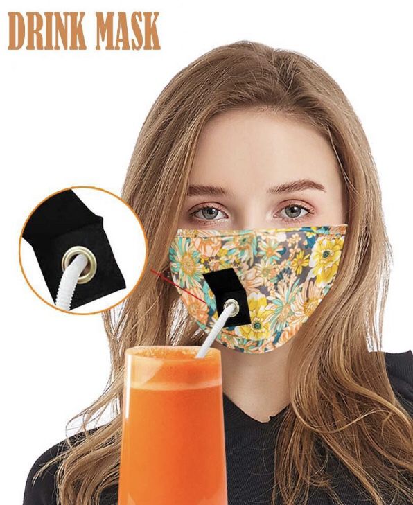 Women fabric 3 layers fabric mask. New with zip bag. Washable reusable. 2 for $12, $6 each