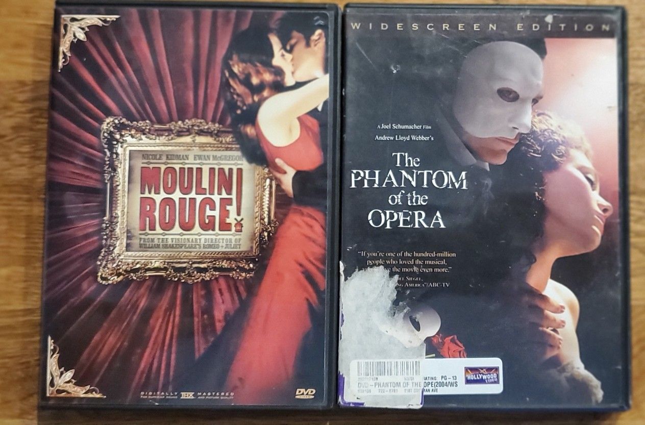 Moulin Rouge! & The Phantom Of The Opera Used DVDs