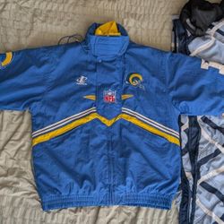 VTG 90s St. Louis RAMS Vintage Logo Athletic NFL Pro Line Jacket Zip Size Large