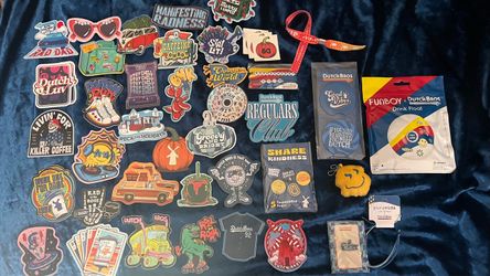 Dutch Bros Stickers, Pins, and Merch Bundle
