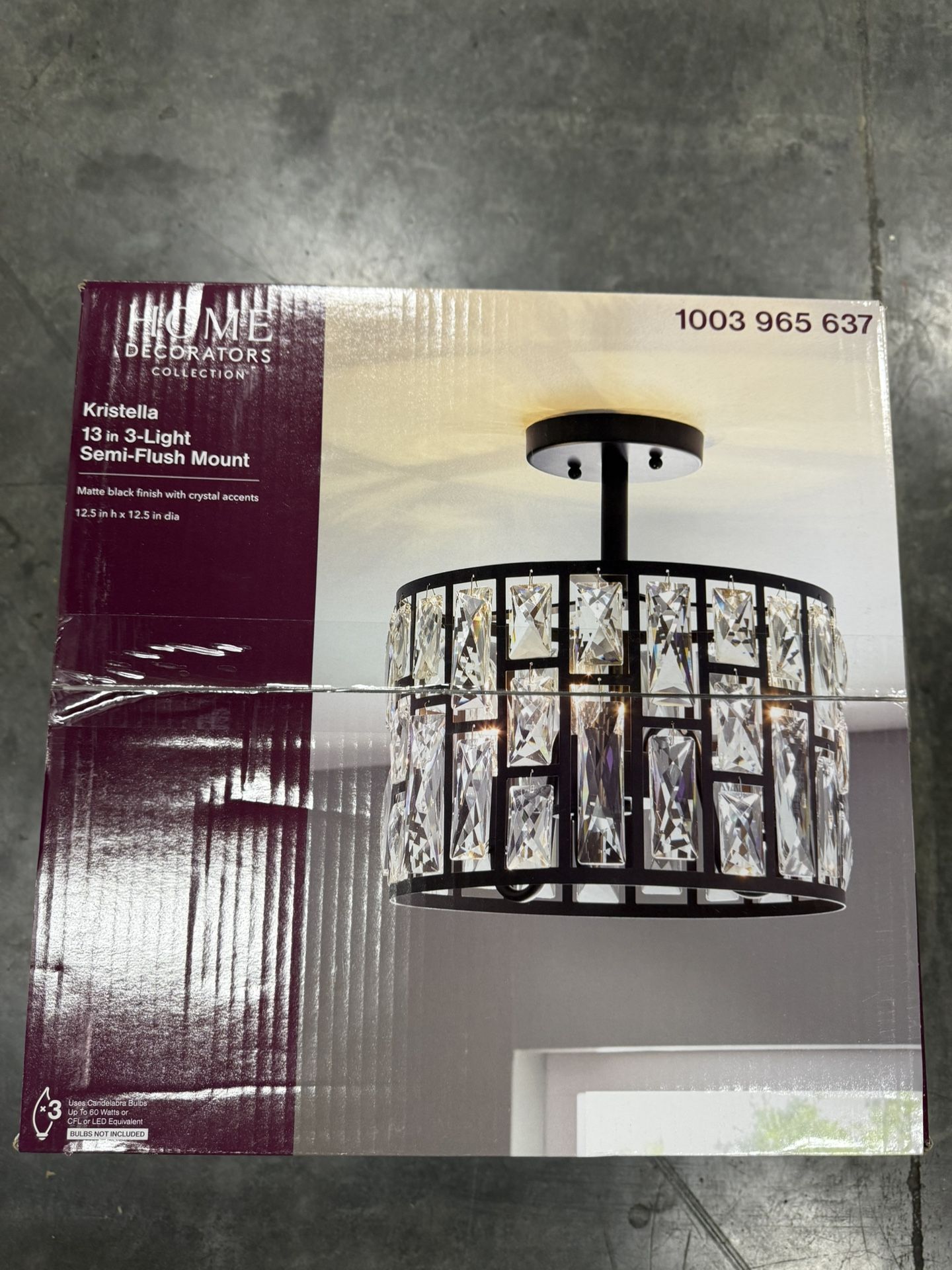 Home Decorators Collection Kristella Light Matte Black