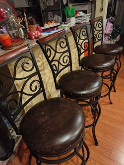 4 bar stools chairs barstools 38"