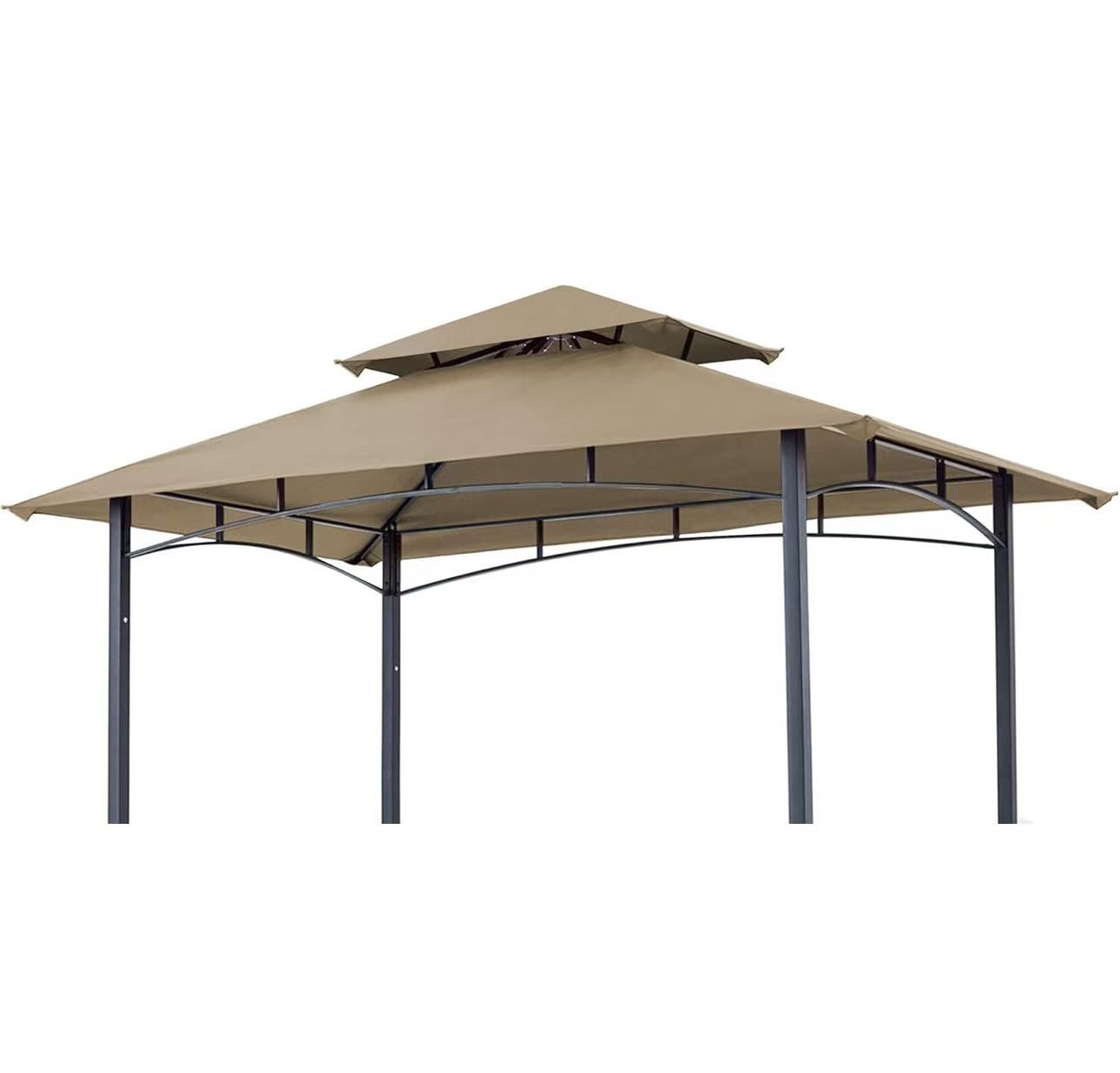 8x5FT Replacement Canopy Grill BBQ Gazebo Roof Top, for Gazebo Model L-GG001PST-F,(Khaki)